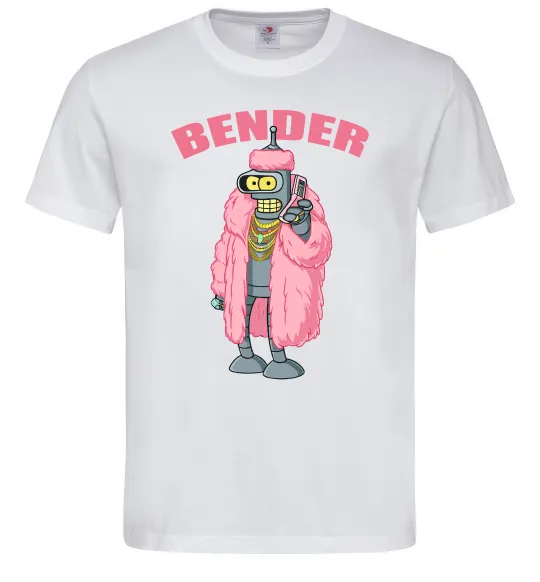 Чоловіча футболка Бендер гламур Білий фото