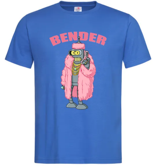 Чоловіча футболка Бендер гламур Яскраво-синій фото