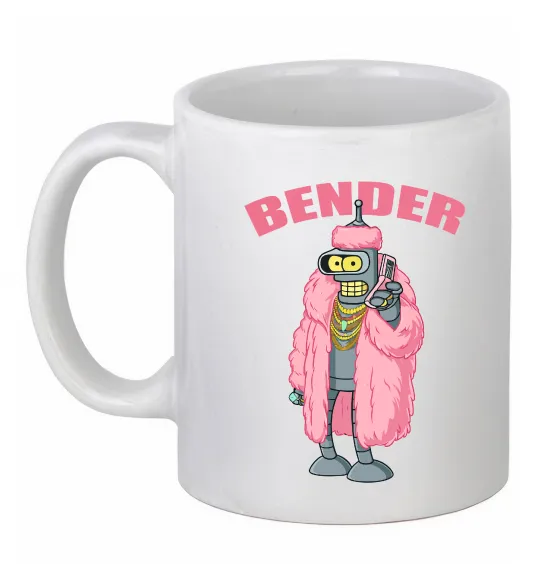 Чашка керамічна Бендер гламур Білий фото