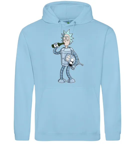 Чоловіча толстовка (худі) Bender Rick Блакитний фото
