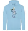 Чоловіча толстовка (худі) Bender Rick Блакитний фото