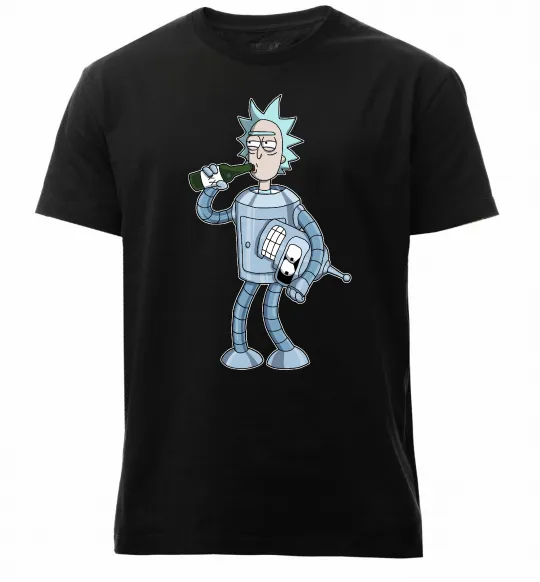 Чоловіча преміум футболка Bender Rick Чорний фото