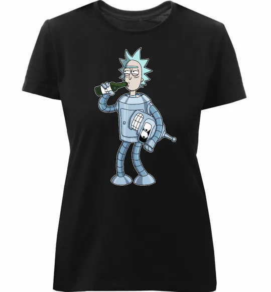 Жіноча преміум футболка Bender Rick Чорний фото
