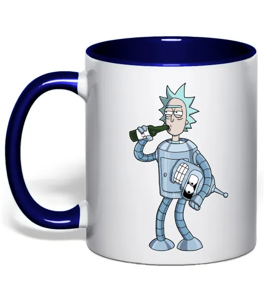 Чашка з кольоровою ручкою Bender Rick Глибокий темно-синій фото