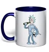 Чашка з кольоровою ручкою Bender Rick Глибокий темно-синій фото