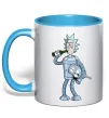 Чашка з кольоровою ручкою Bender Rick Блакитний фото
