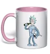 Чашка з кольоровою ручкою Bender Rick Ніжно рожевий фото
