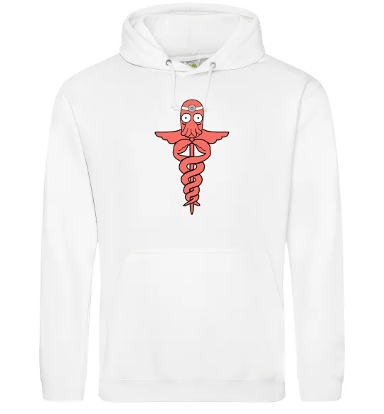 Чоловіча толстовка (худі) Зойдберг Білий фото