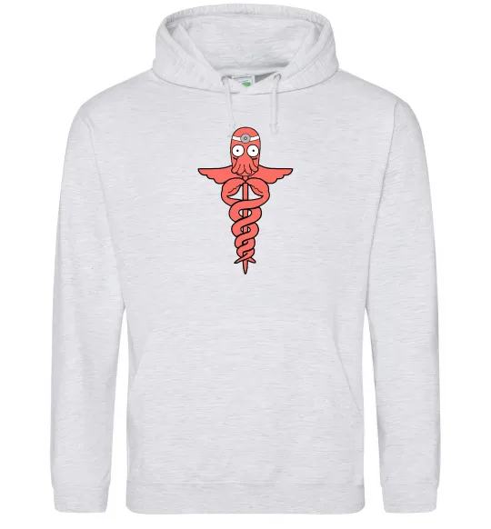 Чоловіча толстовка (худі) Зойдберг Сірий меланж фото