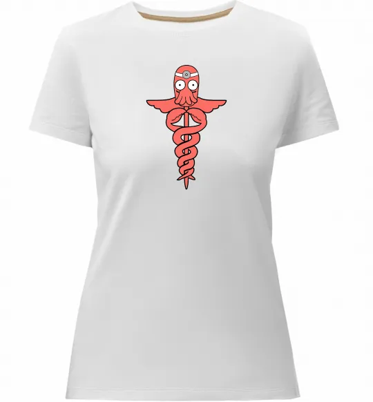 Жіноча преміум футболка Зойдберг Білий фото