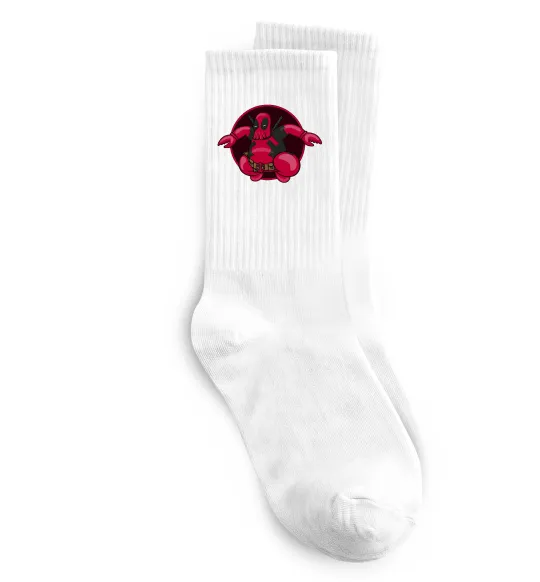 Носки Дедпул Зойдберг Белый фото