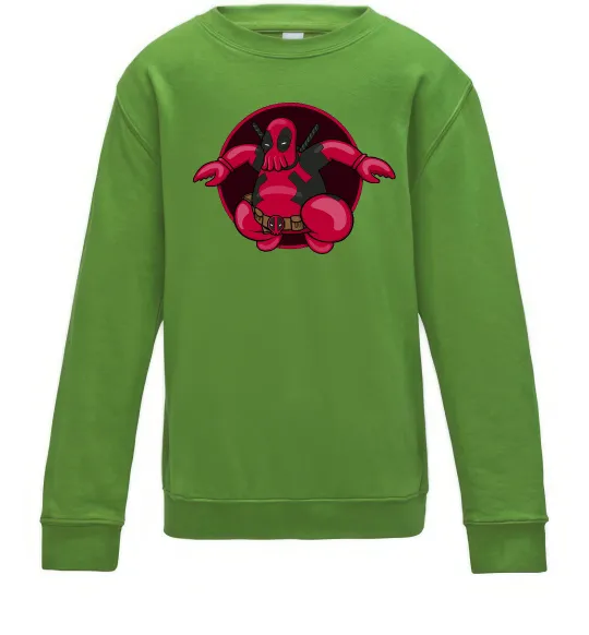 Детский Свитшот Дедпул Зойдберг Лаймовый фото