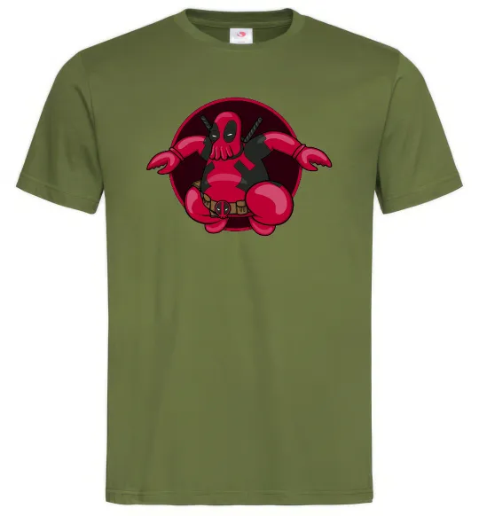 Мужская футболка Дедпул Зойдберг Оливковый фото