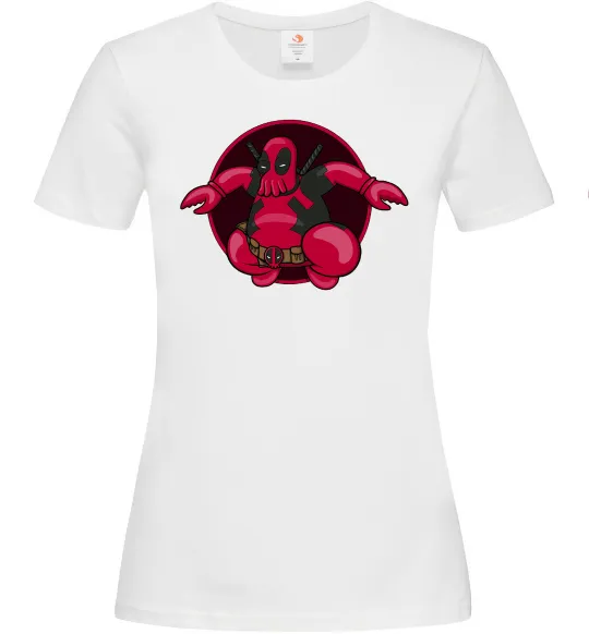 Женская футболка Дедпул Зойдберг Белый фото