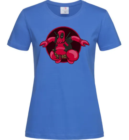 Женская футболка Дедпул Зойдберг Ярко-синий фото