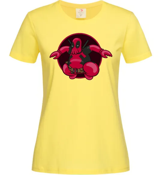 Женская футболка Дедпул Зойдберг Лимонный фото