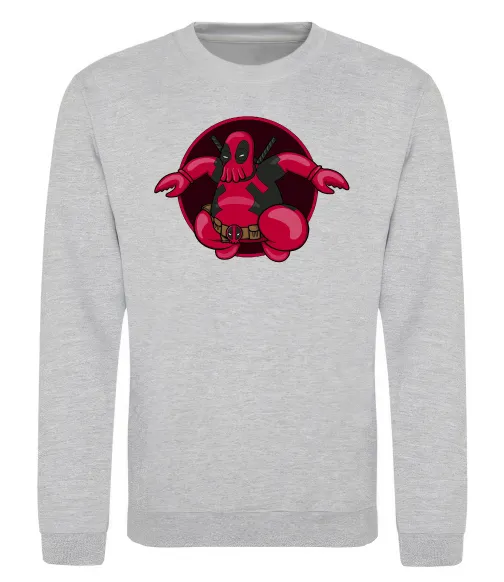 Свитшот Дедпул Зойдберг Серый меланж фото