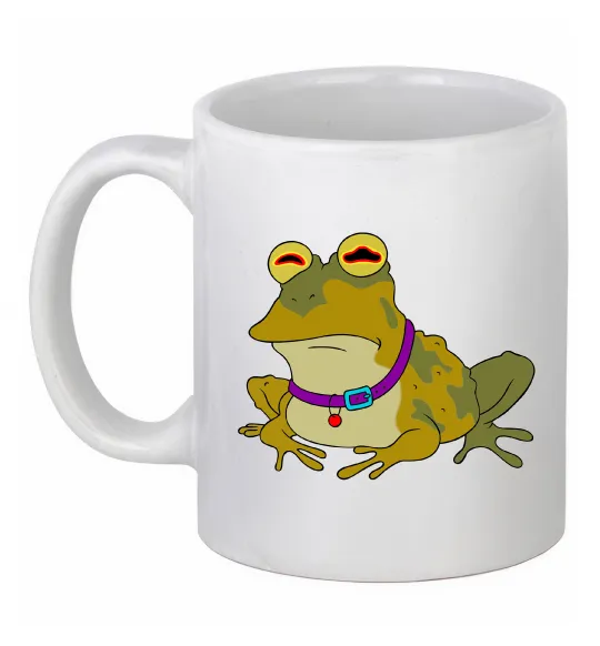 Чашка керамическая Гіпно жаба Белый фото