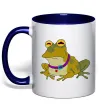 Чашка с цветной ручкой Гіпно жаба Глубокий темно-синий фото