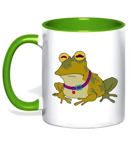 Чашка с цветной ручкой Good news everyone Голубой фото