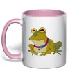Чашка с цветной ручкой Гіпно жаба Нежно розовый фото