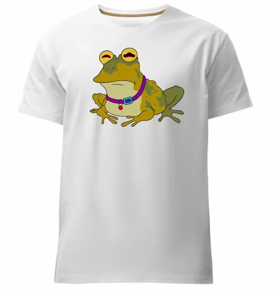 Мужская премиум футболка Гіпно жаба Белый фото