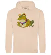 Мужская толстовка (худи) Гіпно жаба Песочный фото