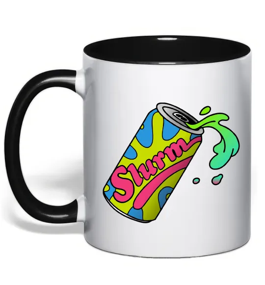 Чашка с цветной ручкой Slurm Черный фото