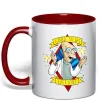 Чашка с цветной ручкой Professor Good news Красный фото
