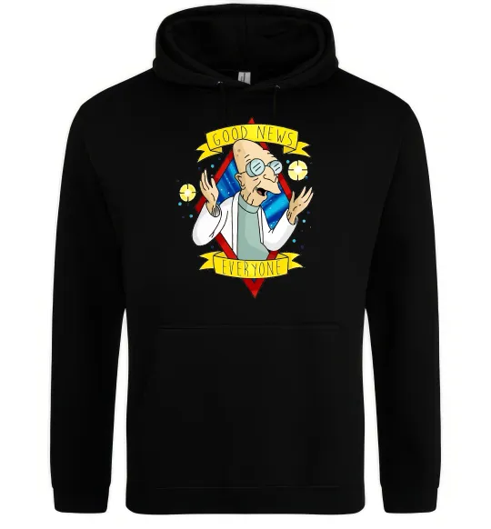 Женская толстовка (худи) Professor Good news Черный фото