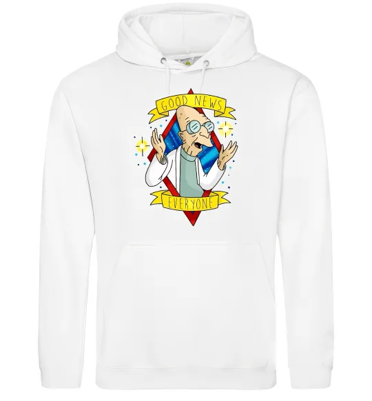 Женская толстовка (худи) Professor Good news Белый фото