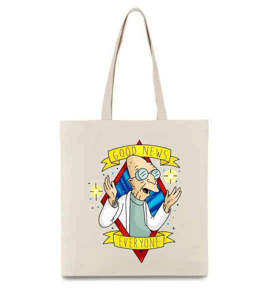 Эко-сумка Professor Good news Бежевый фото