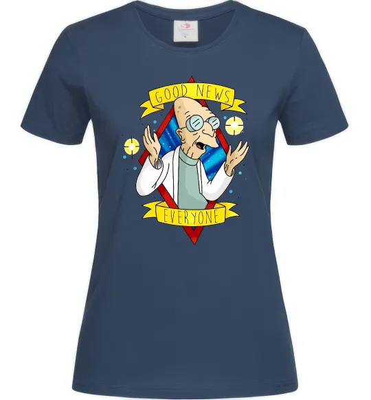 Женская футболка Professor Good news Темно-синий фото