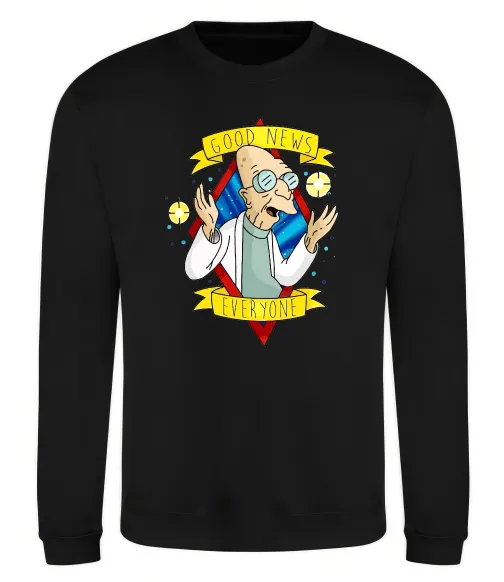 Свитшот Professor Good news Черный фото