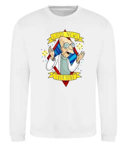 Свитшот Professor Good news Белый фото