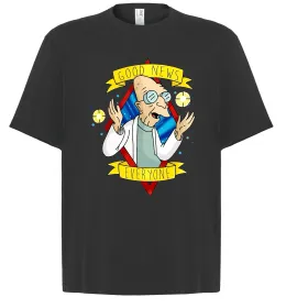 Футболка Оверсайз Good news everyone Черный фото