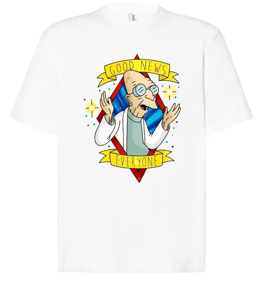 Футболка Оверсайз Professor Good news Белый фото