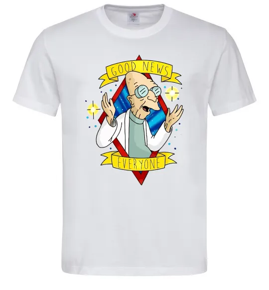 Мужская футболка Professor Good news Белый фото