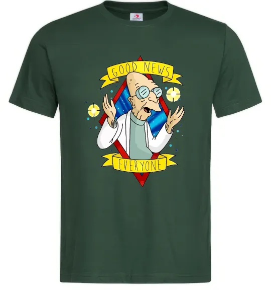 Мужская футболка Professor Good news Темно-зеленый фото