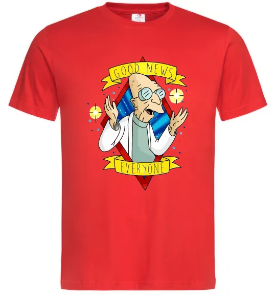 Мужская футболка Professor Good news Красный фото