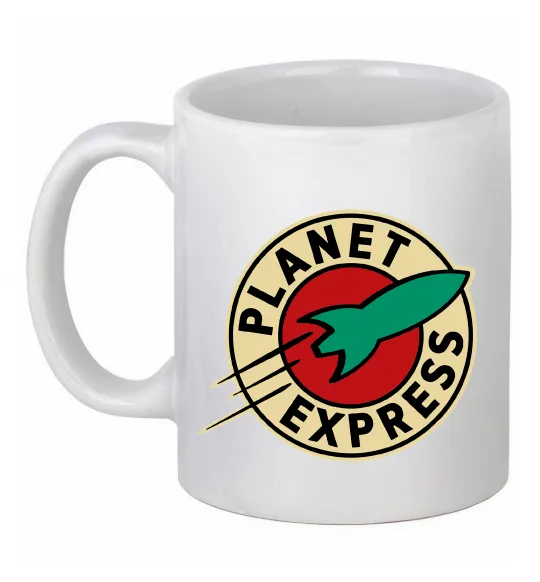 Чашка керамическая Planet Express logo Белый фото