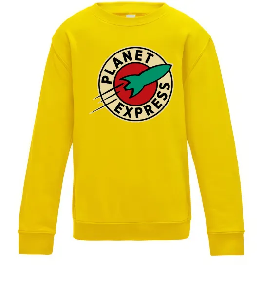 Детский Свитшот Planet Express logo Солнечно желтый фото