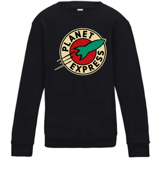 Детский Свитшот Planet Express logo Черный фото