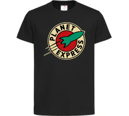 Детская футболка Planet Express logo Черный фото