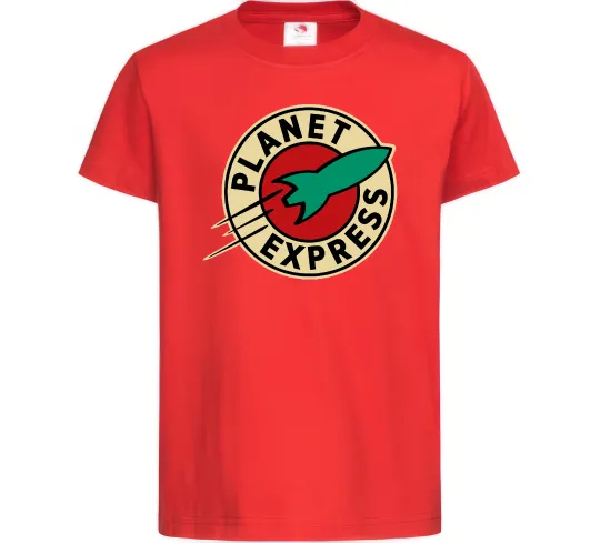 Детская футболка Planet Express logo Красный фото