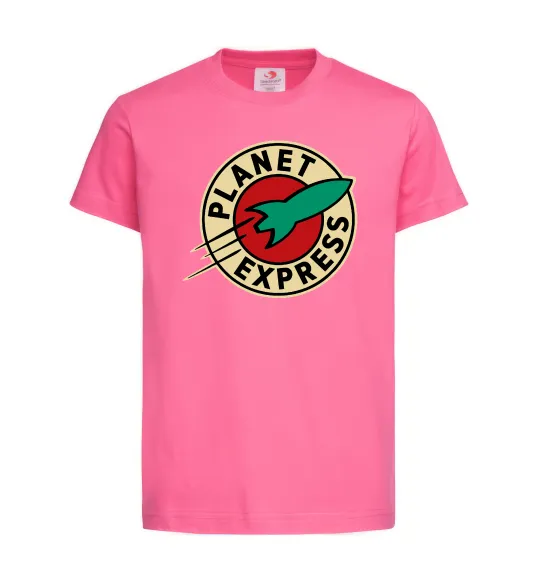 Детская футболка Planet Express logo Ярко-розовый фото