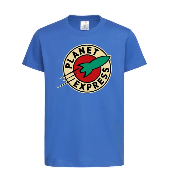 Детская футболка Planet Express logo Ярко-синий фото