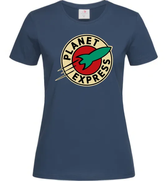 Женская футболка Planet Express logo Темно-синий фото