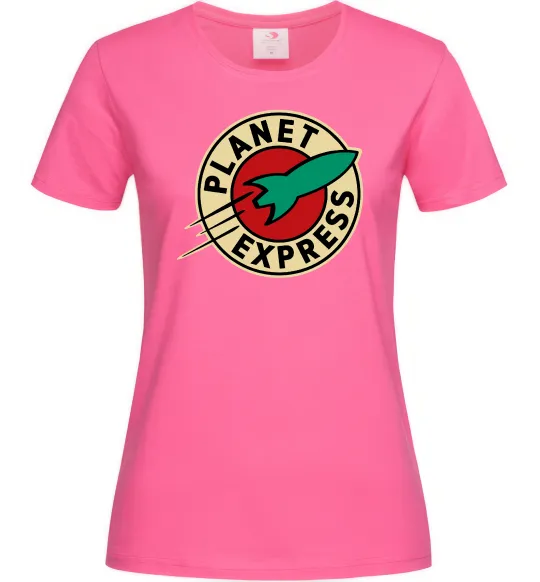 Женская футболка Planet Express logo Ярко-розовый фото