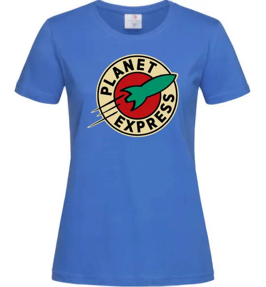 Женская футболка Planet Express logo Ярко-синий фото